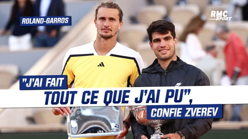 Roland-Garros : “J’ai fait tout ce que j’ai pu”, confie Zverev